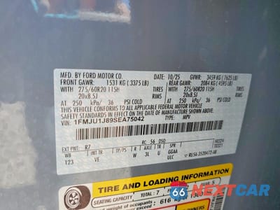 Zdjęcie 14 z 14 samochodu: 2025 FORD EXPEDITION ACTIVE VIN:1FMJU1J89SEA75042 - miniatura