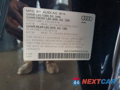Zdjęcie 13 z 13 samochodu: 2015 AUDI Q5 PREMIUM PLUS VIN:WA1LFAFP6FA039582 - miniatura