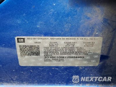 Zdjęcie 14 z 14 samochodu: 2018 CHEVROLET CRUZE LT VIN:3G1BE6SM7JS654493 - miniatura