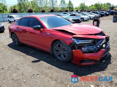 Czwarte zdjęcie samochodu z boku: 2021 ACURA TLX TECH A VIN:19UUB6F53MA802559 - miniatura