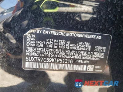 Zdjęcie 13 z 13 samochodu: 2019 BMW X3 SDRIVE30I VIN:5UXTR7C59KLR51316 - miniatura