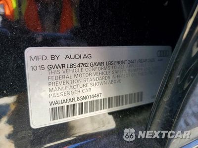 Zdjęcie 12 z 12 samochodu: 2016 AUDI A4 PREMIUM S-LINE VIN:WAUAFAFL6GN014487 - miniatura