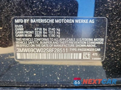 Zdjęcie 12 z 12 samochodu: 2025 BMW 330I VIN:3MW69CW02S8F28511 - miniatura