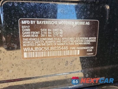 Zdjęcie 12 z 12 samochodu: 2018 BMW M550XI VIN:WBAJB9C58JB035446 - miniatura