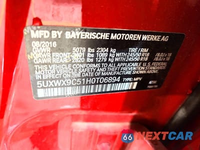 Zdjęcie 13 z 13 samochodu: 2017 BMW X3 XDRIVE28I VIN:5UXWX9C51H0T06894 - miniatura