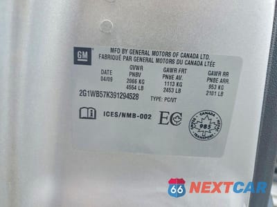 Zdjęcie 12 z 12 samochodu: 2009 CHEVROLET IMPALA LS VIN:2G1WB57K391294528 - miniatura