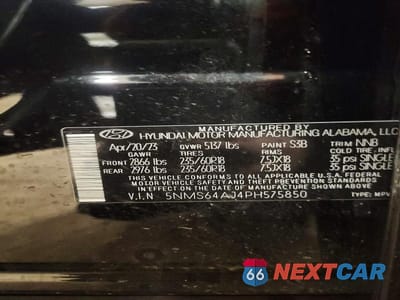 Zdjęcie 13 z 13 samochodu: 2023 HYUNDAI SANTA FE XRT VIN:5NMS64AJ4PH575850 - miniatura