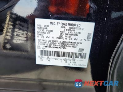 Zdjęcie 13 z 13 samochodu: 2021 FORD EDGE SEL VIN:2FMPK3J90MBA37556 - miniatura