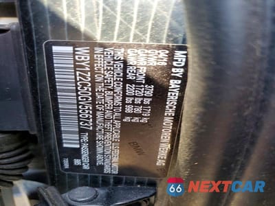 Zdjęcie 12 z 12 samochodu: 2016 BMW I3 BEV VIN:WBY1Z2C50GV556737 - miniatura