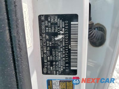 Zdjęcie 12 z 12 samochodu: 2019 KIA SORENTO LX VIN:5XYPG4A36KG537690 - miniatura