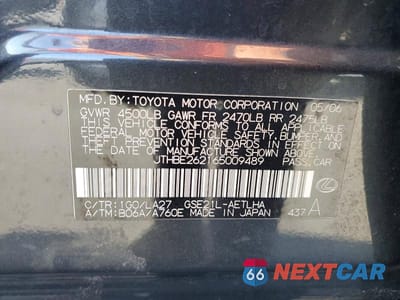 Zdjęcie 12 z 12 samochodu: 2006 LEXUS IS 350 VIN:JTHBE262165009489 - miniatura