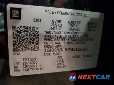 Zdjęcie 13 z 13 samochodu: 2021 GMC ACADIA SLE VIN:1GKKNRLS3MZ182519 - miniatura