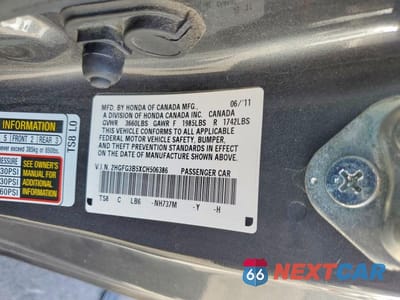 Zdjęcie 12 z 12 samochodu: 2012 HONDA CIVIC LX VIN:2HGFG3B5XCH506386 - miniatura