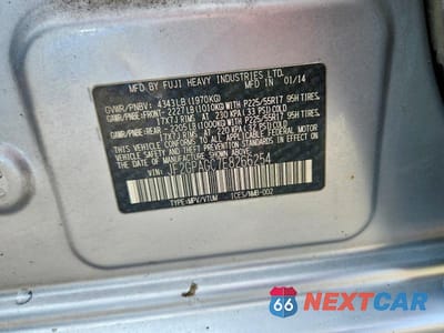 Zdjęcie 13 z 13 samochodu: 2014 SUBARU XV CROSSTREK 2.0 LIMITED VIN:JF2GPAGC7E8266254 - miniatura