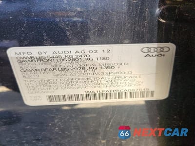 Zdjęcie 13 z 13 samochodu: 2012 AUDI Q5 PREMIUM PLUS VIN:WA1LFAFP8CA087645 - miniatura