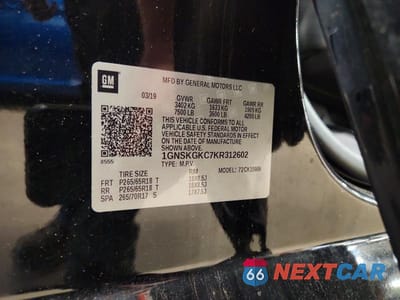 Zdjęcie 13 z 13 samochodu: 2019 CHEVROLET SUBURBAN K1500 LS VIN:1GNSKGKC7KR312602 - miniatura