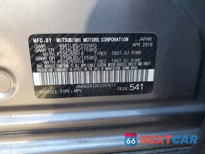 Zdjęcie 14 z 14 samochodu: 2019 MITSUBISHI OUTLANDER ES VIN:JA4AD2A32KZ047617 - miniatura