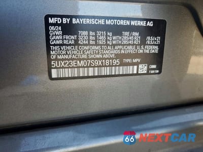 Zdjęcie 13 z 13 samochodu: 2025 BMW X7 XDRIVE40I VIN:5UX23EM07S9X18195 - miniatura