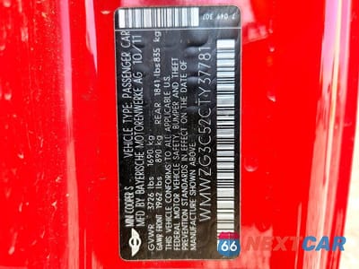 Zdjęcie 12 z 12 samochodu: 2012 MINI COOPER S CLUBMAN VIN:WMWZG3C52CTY37781 - miniatura