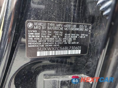 Zdjęcie 13 z 13 samochodu: 2011 BMW X3 XDRIVE35I VIN:5UXWX7C56BL730601 - miniatura