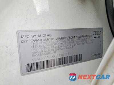 Zdjęcie 12 z 12 samochodu: 2012 AUDI S4 PRESTIGE VIN:WAUKGAFL6CA110171 - miniatura