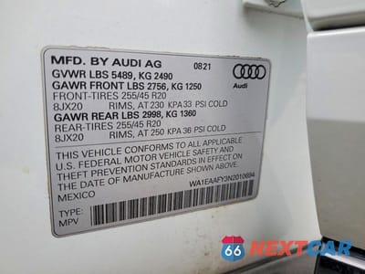 Zdjęcie 13 z 13 samochodu: 2022 AUDI Q5 PREMIUM PLUS 45 VIN:WA1EAAFY3N2010694 - miniatura