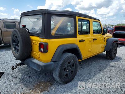 Trzecie zdjęcie samochodu z tyłu: 2021 JEEP WRANGLER UNLIMITED SPORT VIN:1C4HJXDG7MW506055 - miniatura