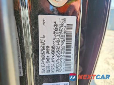 Zdjęcie 12 z 12 samochodu: 2023 HONDA ACCORD HYBRID SPORT VIN:1HGCY2F54PA023369 - miniatura