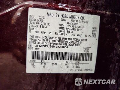 Zdjęcie 13 z 13 samochodu: 2021 FORD EDGE SEL VIN:2FMPK3J96MBA00656 - miniatura