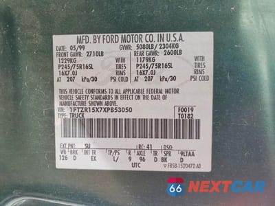 Zdjęcie 12 z 12 samochodu: 1999 FORD RANGER SUPER CAB VIN:1FTZR15X7XPB53050 - miniatura