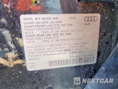 Zdjęcie 14 z 14 samochodu: 2022 AUDI Q5 PREMIUM 40 VIN:WA1ABAFY7N2090822 - miniatura
