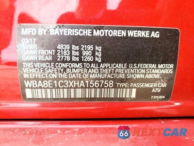 Zdjęcie 12 z 12 samochodu: 2017 BMW 330E VIN:WBA8E1C3XHA156758 - miniatura