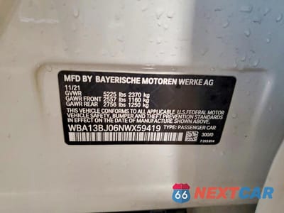 Zdjęcie 13 z 13 samochodu: 2022 BMW 530 XI VIN:WBA13BJ06NWX59419 - miniatura