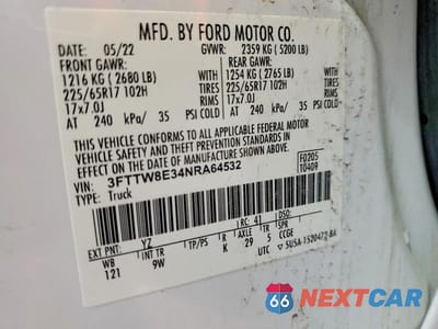 Zdjęcie 13 z 13 samochodu: 2022 FORD MAVERICK XL VIN:3FTTW8E34NRA64532 - miniatura