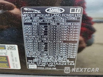 Zdjęcie 14 z 14 samochodu: 2026 LAND ROVER RANGE RVR VIN:SAL1P9EU9TA624144 - miniatura