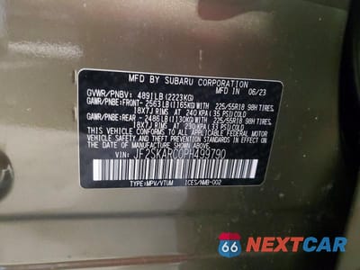 Zdjęcie 14 z 14 samochodu: 2023 SUBARU FORESTER TOURING VIN:JF2SKARC0PH499790 - miniatura