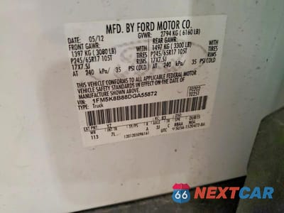 Zdjęcie 14 z 14 samochodu: 2013 FORD EXPLORER VIN:1FM5K8B88DGA55872 - miniatura