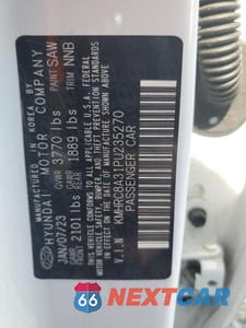 Zdjęcie 13 z 13 samochodu: 2023 HYUNDAI VENUE SEL VIN:KMHRC8A31PU235270 - miniatura