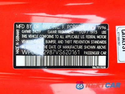 Zdjęcie 13 z 13 samochodu: 1997 PORSCHE BOXSTER VIN:WP0CA2987VS620161 - miniatura