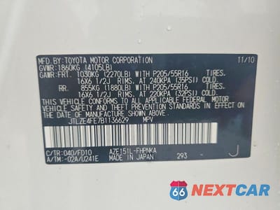 Zdjęcie 13 z 13 samochodu: 2011 TOYOTA SCION XB VIN:JTLZE4FE7B1136629 - miniatura