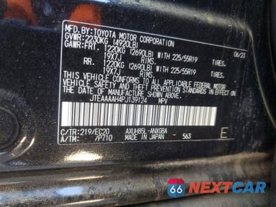 Zdjęcie 14 z 14 samochodu: 2023 TOYOTA VENZA XLE VIN:JTEAAAAH4PJ139124 - miniatura
