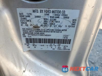 Zdjęcie 12 z 12 samochodu: 2006 FORD F350 SRW SUPER DUTY VIN:1FTWX31YX6EC45251 - miniatura