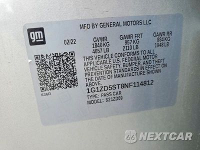 Zdjęcie 12 z 12 samochodu: 2022 CHEVROLET MALIBU LT VIN:1G1ZD5ST8NF114812 - miniatura
