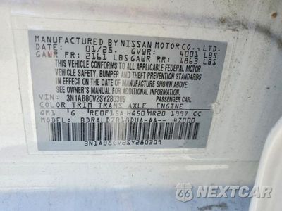 Zdjęcie 12 z 12 samochodu: 2025 NISSAN SENTRA SV VIN:3N1AB8CV2SY280309 - miniatura