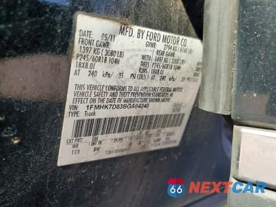 Zdjęcie 13 z 13 samochodu: 2011 FORD EXPLORER XLT VIN:1FMHK7D83BGA64240 - miniatura