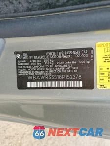 Zdjęcie 12 z 12 samochodu: 2008 BMW 328 I SULEV VIN:WBAWR33518P152278 - miniatura