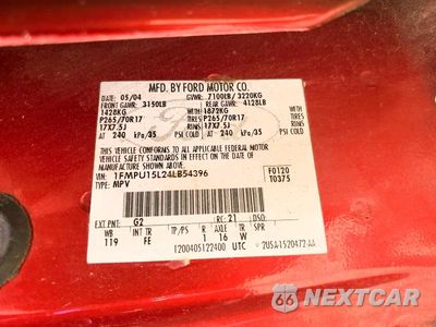 Zdjęcie 13 z 13 samochodu: 2004 FORD EXPEDITION XLT VIN:1FMPU15L24LB54396 - miniatura