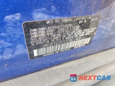 Zdjęcie 13 z 13 samochodu: 2023 SUBARU WRX PREMIUM VIN:JF1VBAF63P9811403 - miniatura