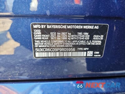 Zdjęcie 13 z 13 samochodu: 2023 BMW X5 XDRIVE40I VIN:5UXCR6C09P9R05956 - miniatura