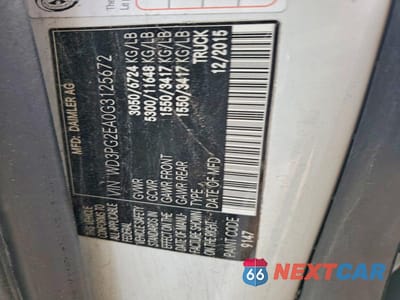 Zdjęcie 13 z 13 samochodu: 2016 MERCEDES-BENZ METRIS VIN:WD3PG2EA0G3125672 - miniatura